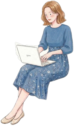 A woman sitting on the line with a laptop.